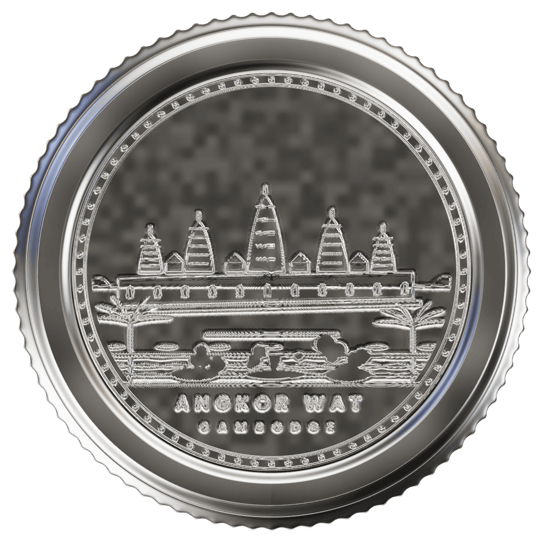 Angkor Wat monument coin