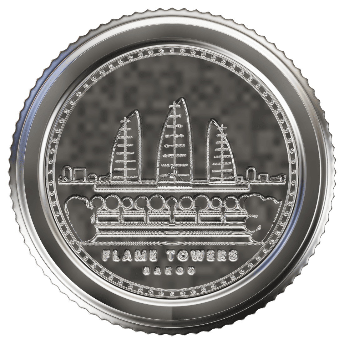 Flame Towers monument coin