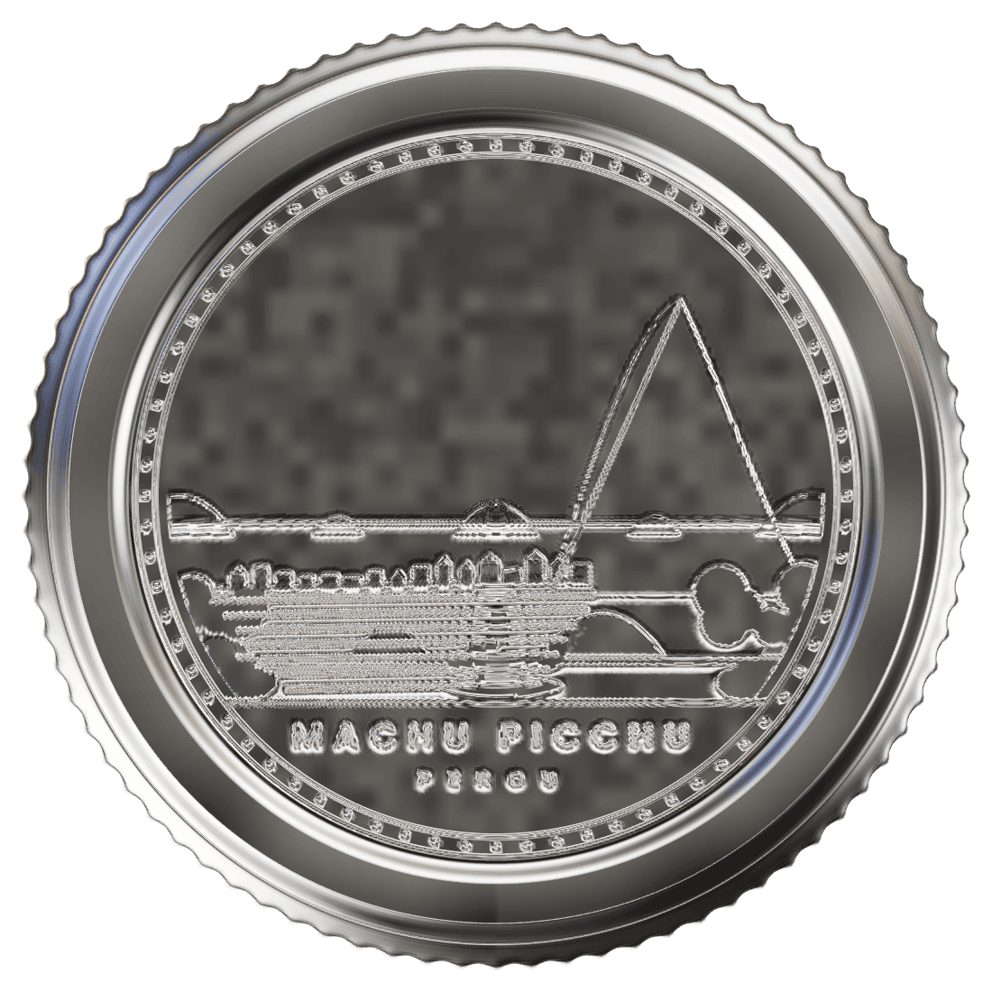 Machu Picchu monument coin