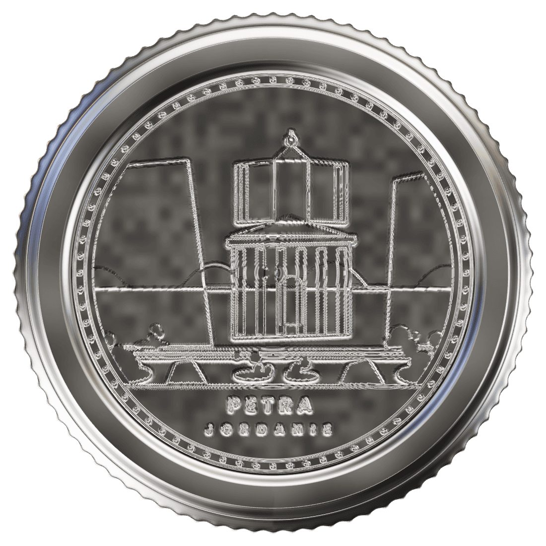 Pétra monument coin