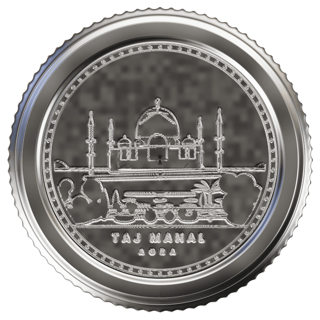 Taj Mahal monument coin